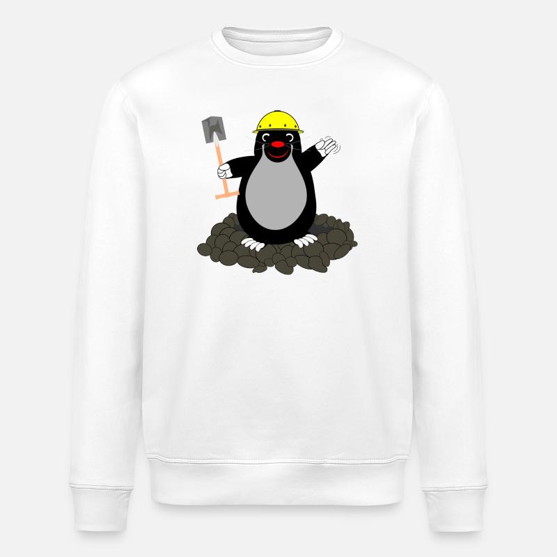 BuddelMaulwurf - Stanley/Stella ROLLER Unisex Organic Sweatshirt - white