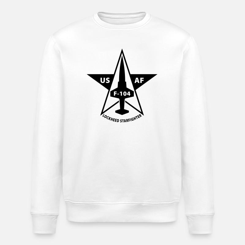 Lockheed Starfighter - Stanley/Stella ROLLER Unisex Organic Sweatshirt - white