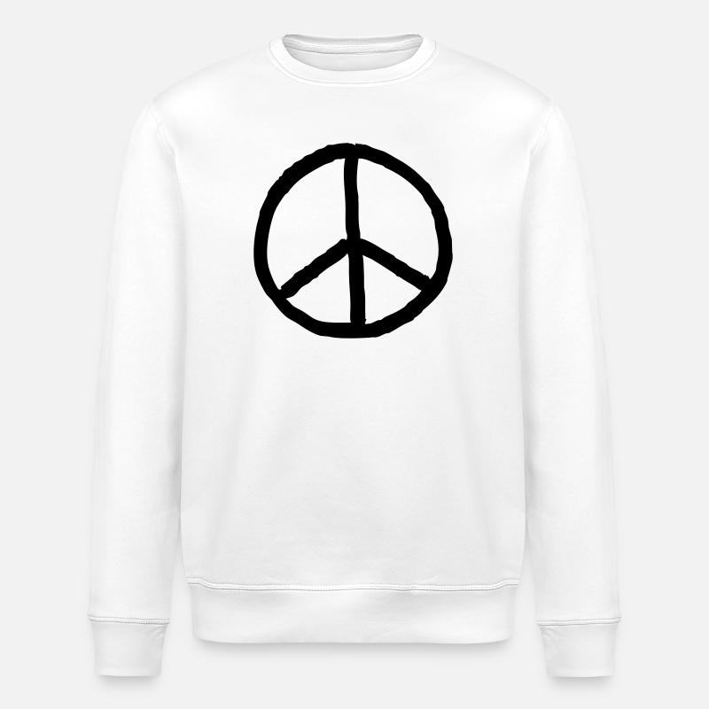 Signe de paix - Sweat bio ROLLER Stanley/Stella Unisexe - blanc