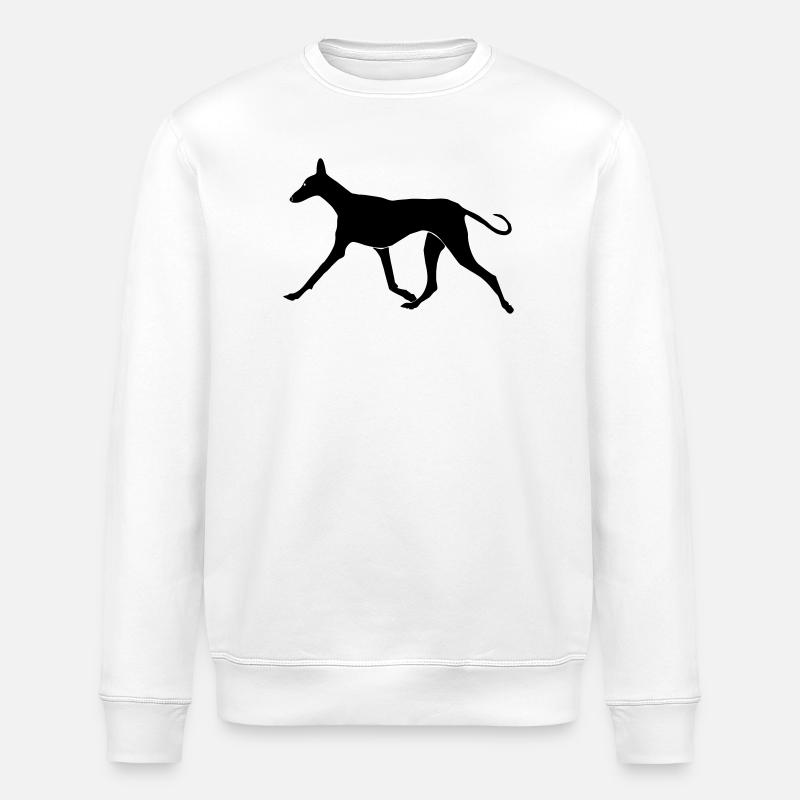 Laufender Podenco - Stanley/Stella Unisex Bio-Sweatshirt ROLLER - Weiß