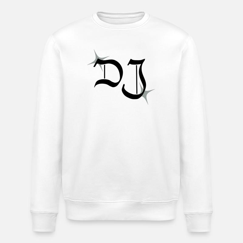 DJ Monogramm - Stanley/Stella Unisex Bio-Sweatshirt ROLLER - Weiß