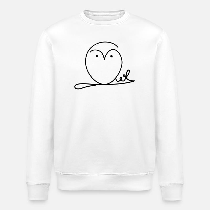 Eule Signatur - Stanley/Stella Unisex Bio-Sweatshirt ROLLER - Weiß