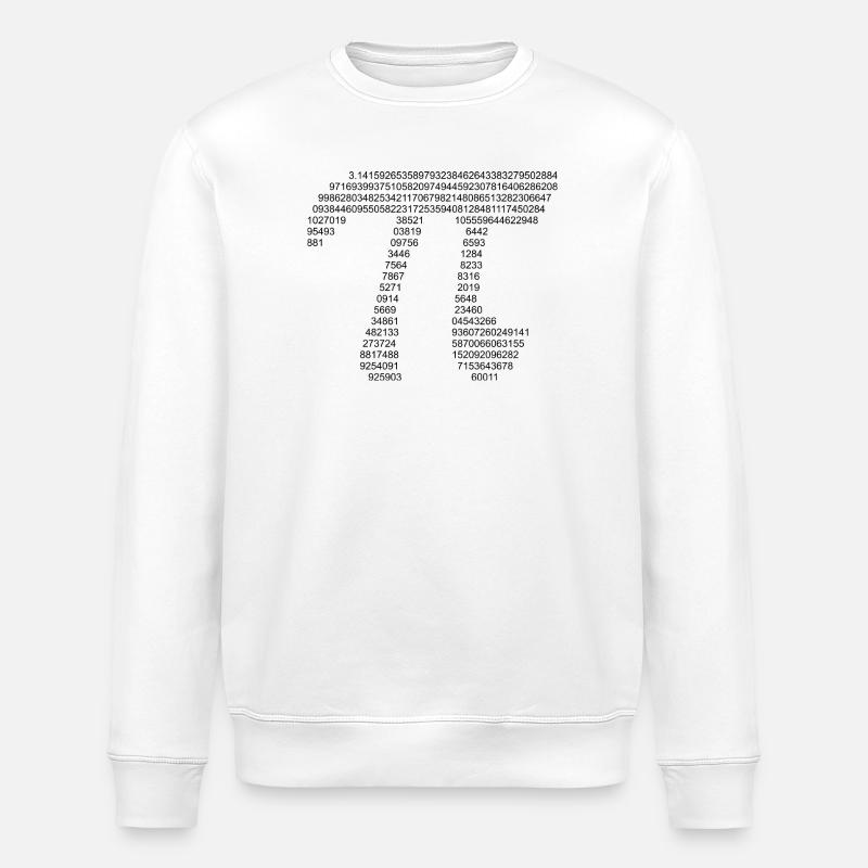 Pi - Stanley/Stella ROLLER Unisex Organic Sweatshirt - white
