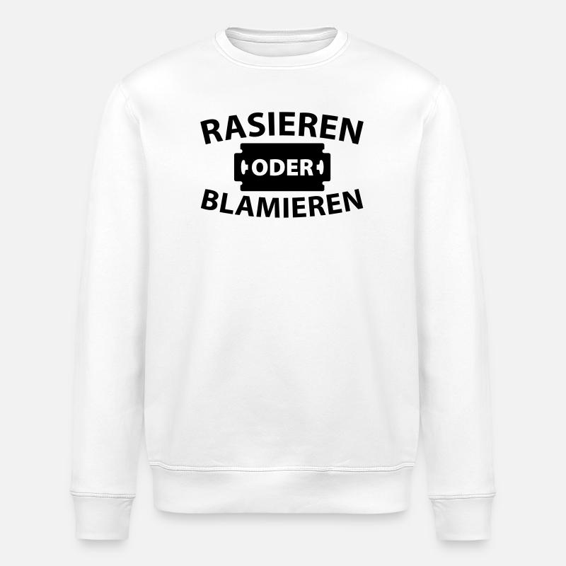 Rasieren oder blamieren - Stanley/Stella Unisex Bio-Sweatshirt ROLLER - Weiß