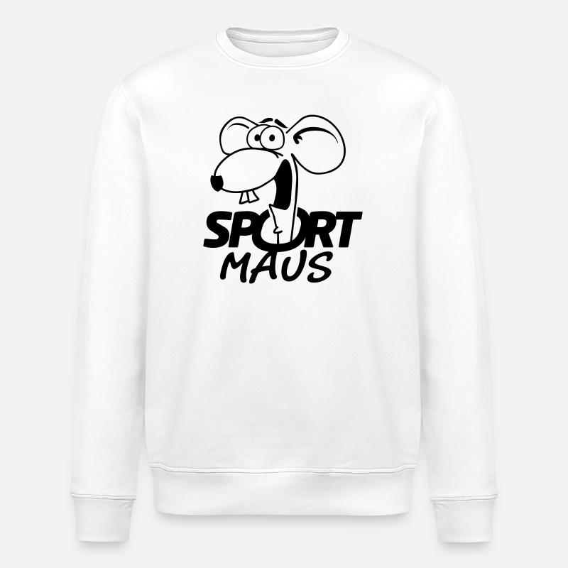 Sportmaus positiv - Stanley/Stella Unisex Bio-Sweatshirt ROLLER - Weiß
