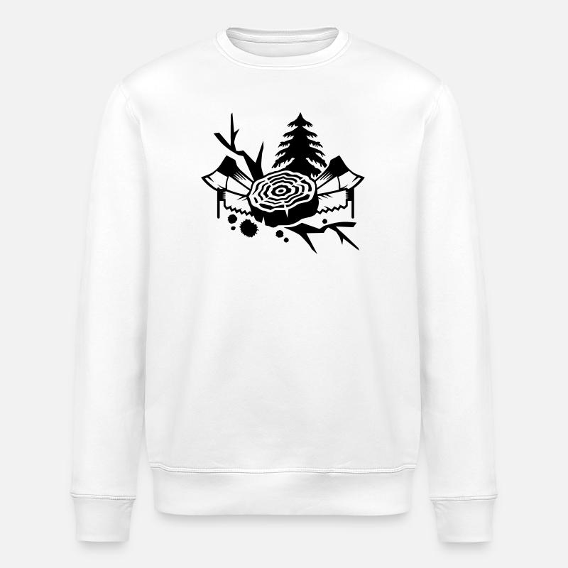 Tools for lumberjacks - Stanley/Stella ROLLER Unisex Organic Sweatshirt - white