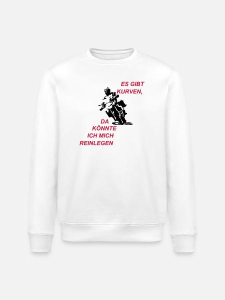 Es gibt Kurven - Stanley/Stella Unisex Bio-Sweatshirt ROLLER - Weiß