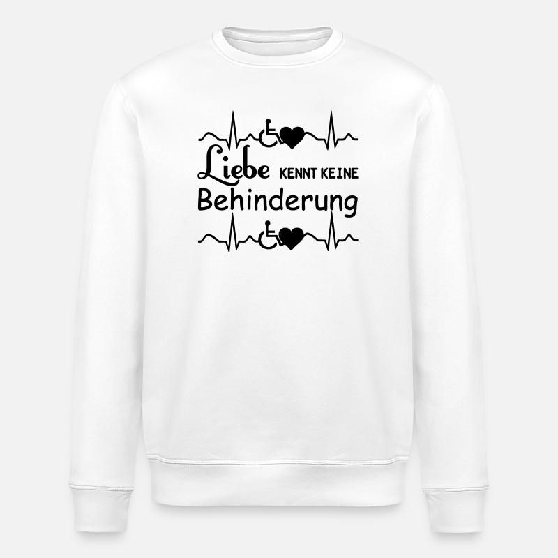 Liebe kennt keine Behinderung Geschenk - Stanley/Stella Unisex Bio-Sweatshirt ROLLER - Weiß