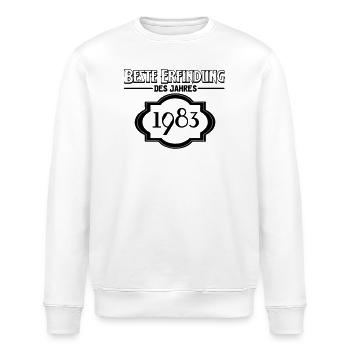 Beste Erfindung des Jahres 1983 Geschenk - Stanley/Stella Unisex Bio-Sweatshirt ROLLER - Weiß - Vorne - Nik (191cm)