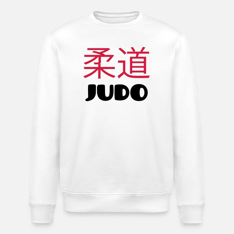 Judo (V) - Stanley/Stella ROLLER Unisex Organic Sweatshirt - white