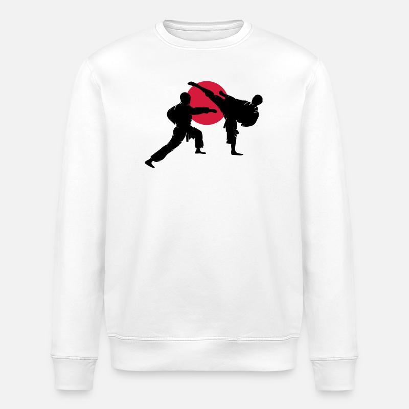 zwei Karatekämpfer - Stanley/Stella Unisex Bio-Sweatshirt ROLLER - Weiß