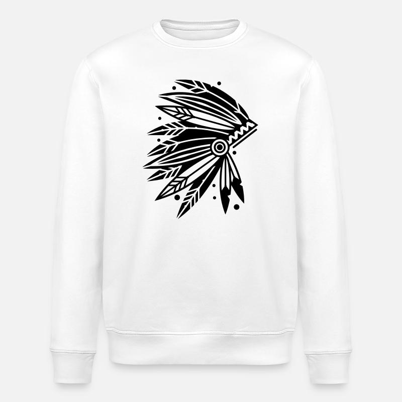Kopfschmuck Häuptling - Stanley/Stella Unisex Bio-Sweatshirt ROLLER - Weiß