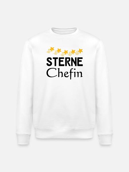 Sterne Chefin Geschenk - Stanley/Stella Unisex Bio-Sweatshirt ROLLER - Weiß