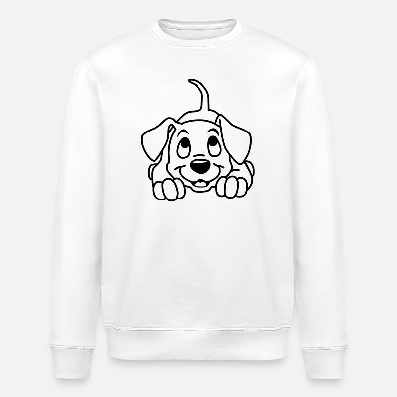 Ein kleiner Welpe - Stanley/Stella Unisex Bio-Sweatshirt ROLLER - Weiß