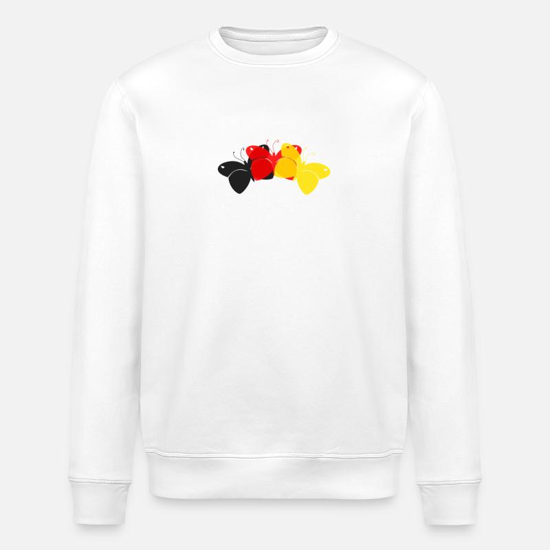 Deutschland Schmetterlinge - Stanley/Stella Unisex Bio-Sweatshirt ROLLER - Weiß