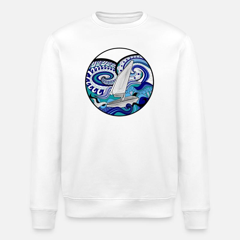 Windsurfing - Sweat bio ROLLER Stanley/Stella Unisexe - blanc