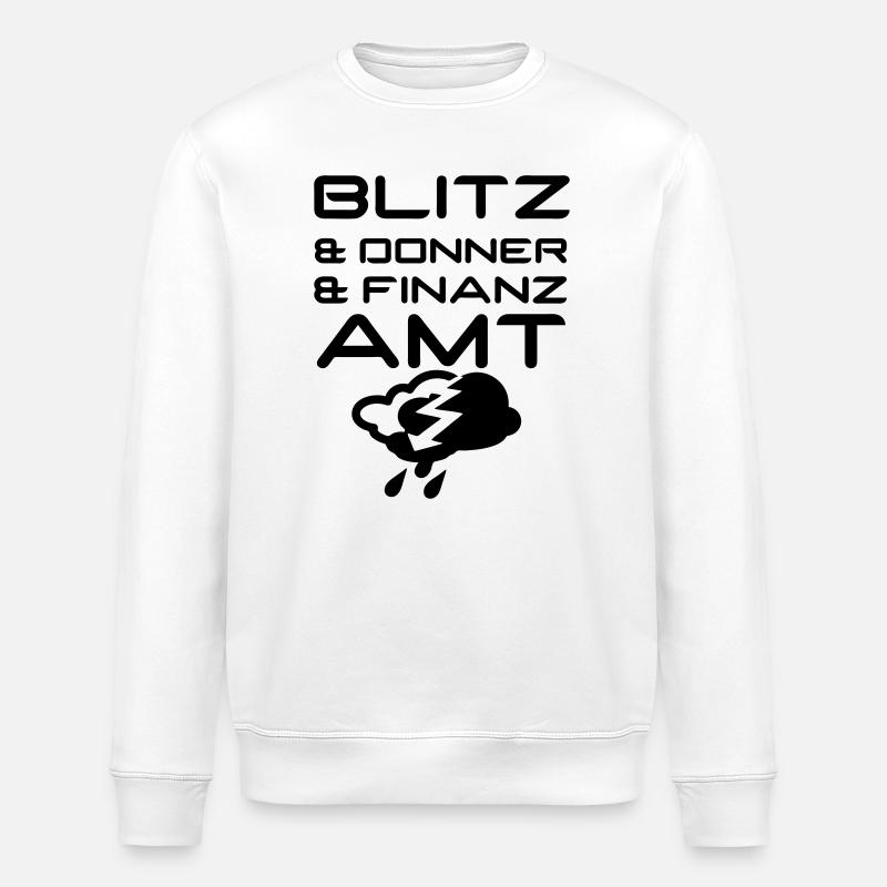 Blitz & Donner & Finanzamt Geschenk - Stanley/Stella Unisex Bio-Sweatshirt ROLLER - Weiß