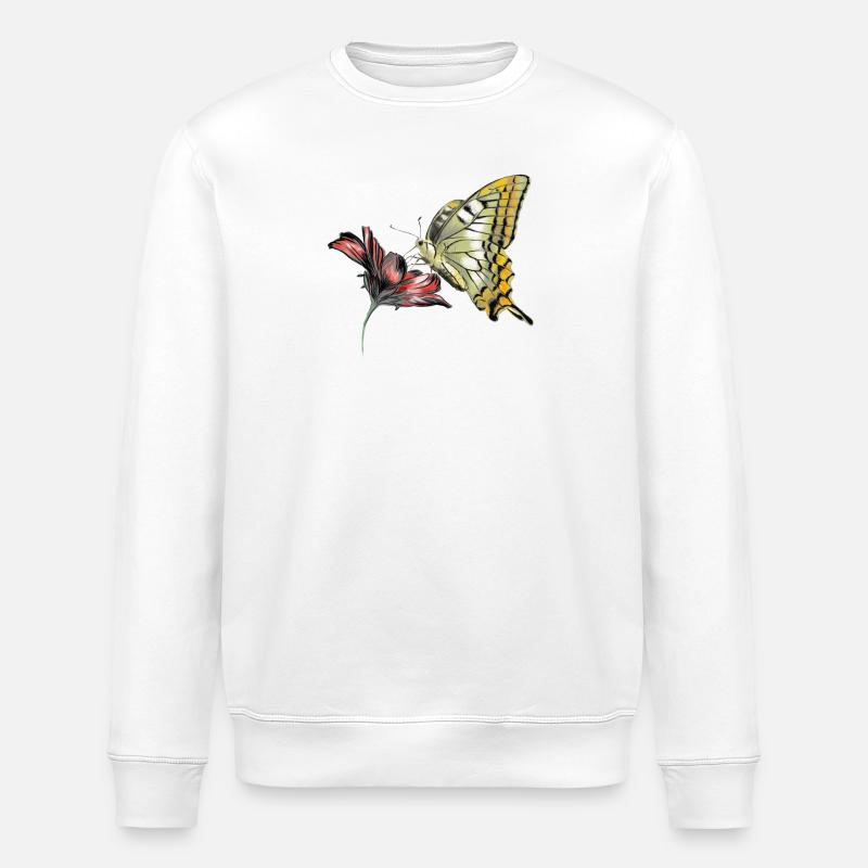 Schmetterling - Stanley/Stella Unisex Bio-Sweatshirt ROLLER - Weiß