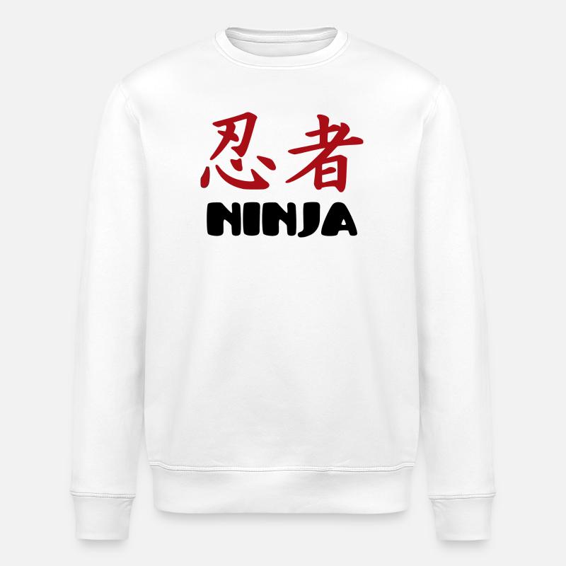 ninja - Stanley/Stella ROLLER Unisex Organic Sweatshirt - white