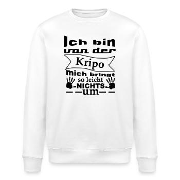 Kripo Humor Polizei Spruch Fun Geschenk - Stanley/Stella Unisex Bio-Sweatshirt ROLLER - Weiß - Vorne - Nik (191cm)