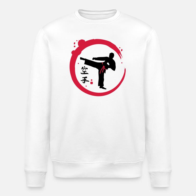 Karaté calligraphie - Sweat bio ROLLER Stanley/Stella Unisexe - blanc