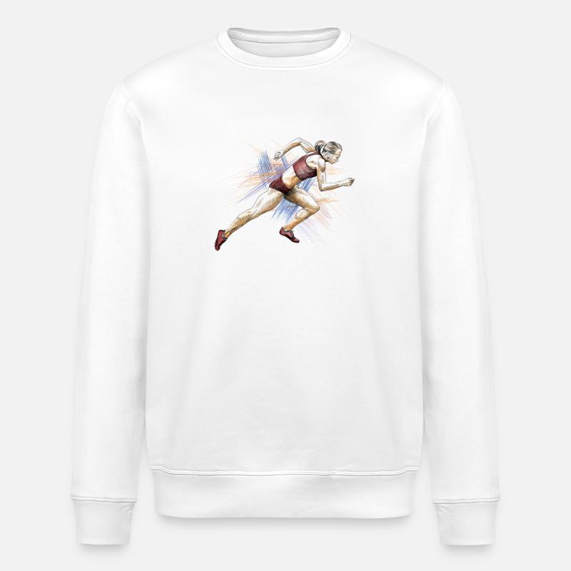 Läuferin - Stanley/Stella Unisex Bio-Sweatshirt ROLLER - Weiß