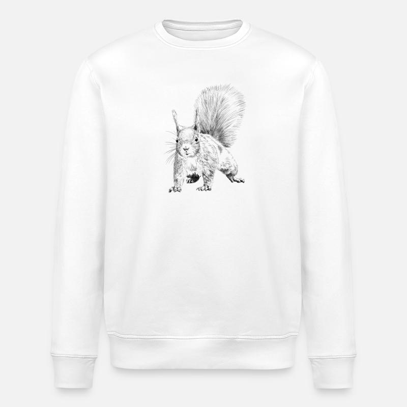 Eichhörnchen  - Stanley/Stella Unisex Bio-Sweatshirt ROLLER - Weiß
