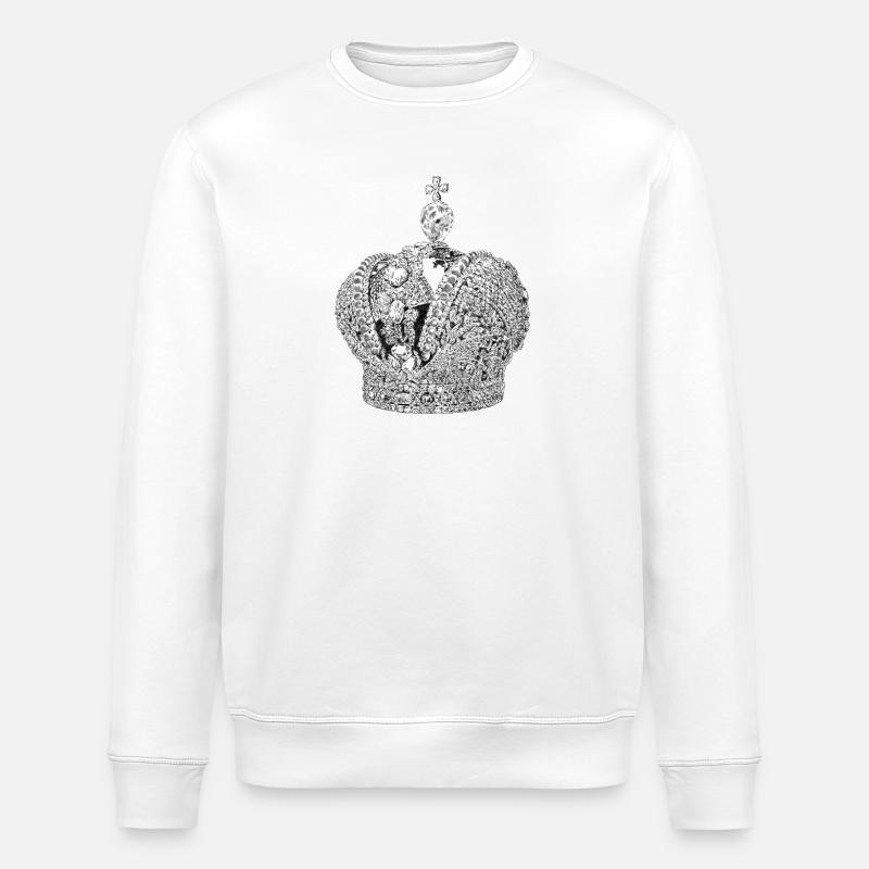 Russische Reich Krone - Stanley/Stella Unisex Bio-Sweatshirt ROLLER - Weiß