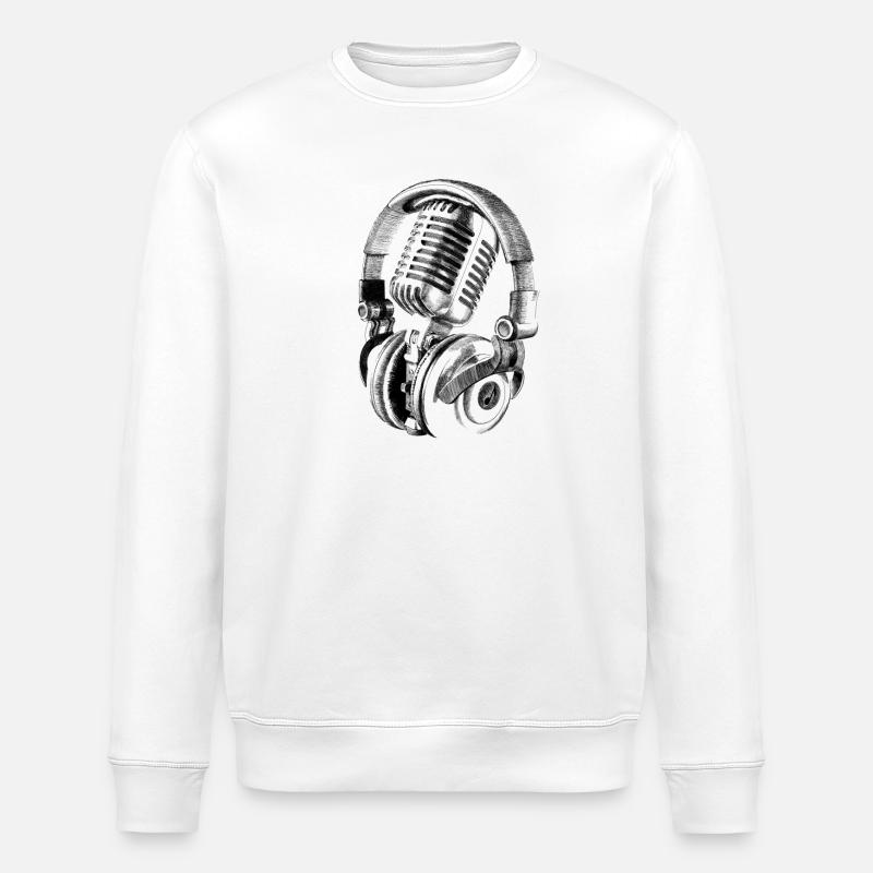 Microphone - Sweat bio ROLLER Stanley/Stella Unisexe - blanc