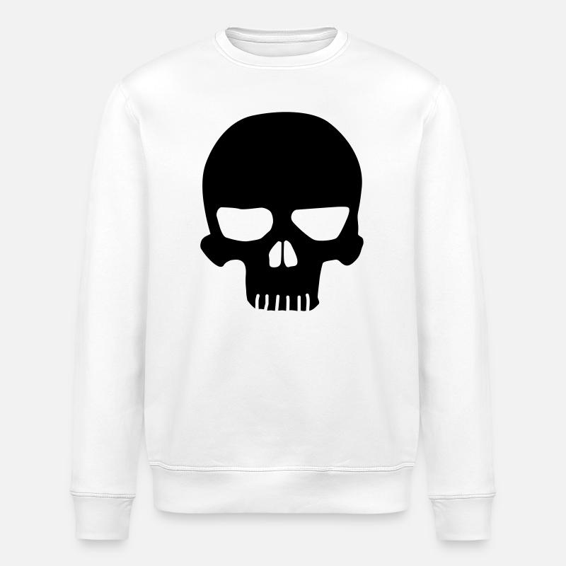 Crâne d'origine - Sweat bio ROLLER Stanley/Stella Unisexe - blanc