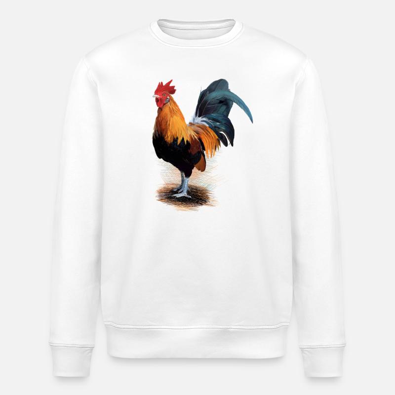 Huhn - Stanley/Stella Unisex Bio-Sweatshirt ROLLER - Weiß