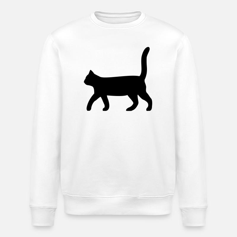 Chat noir - Sweat bio ROLLER Stanley/Stella Unisexe - blanc