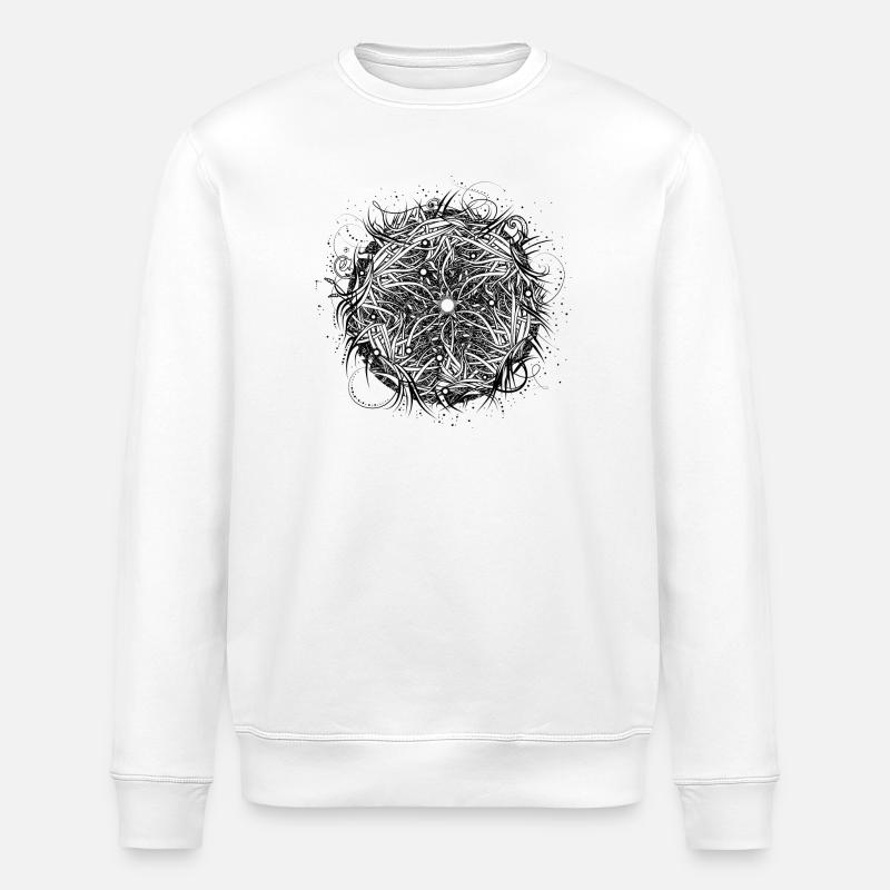 abstrakte Zeichnung - Stanley/Stella Unisex Bio-Sweatshirt ROLLER - Weiß