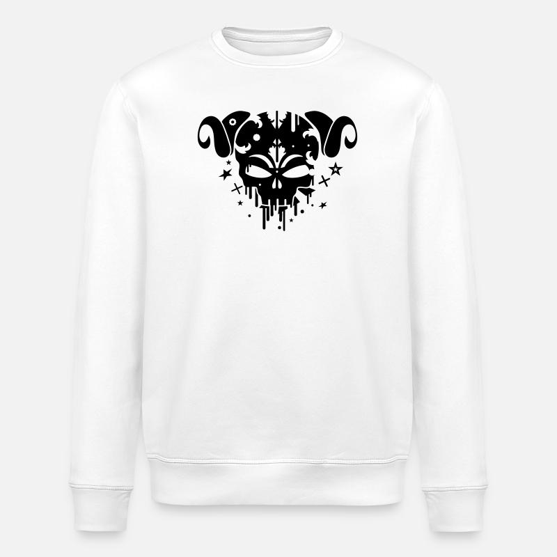 Faun Skull - Stanley/Stella Unisex Bio-Sweatshirt ROLLER - Weiß