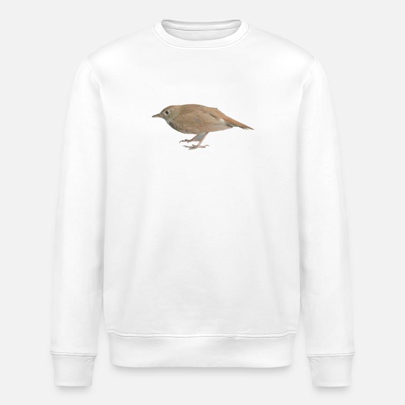 Vogel Nachtigall - Stanley/Stella Unisex Bio-Sweatshirt ROLLER - Weiß
