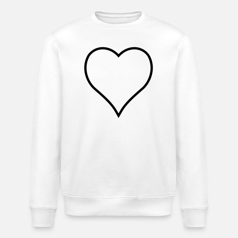 cœur - Sweat bio ROLLER Stanley/Stella Unisexe - blanc