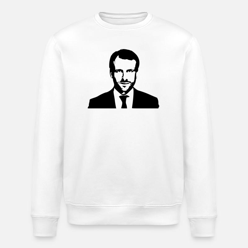 Macron Président - Sweat bio ROLLER Stanley/Stella Unisexe - blanc