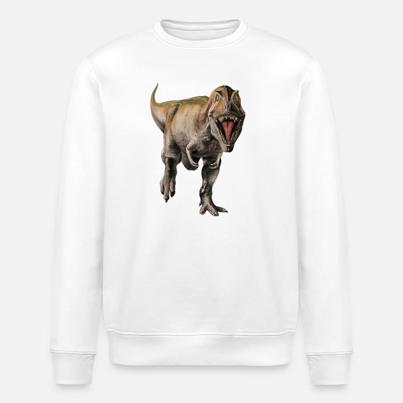 Dinosaur - Stanley/Stella ROLLER Unisex Organic Sweatshirt - white