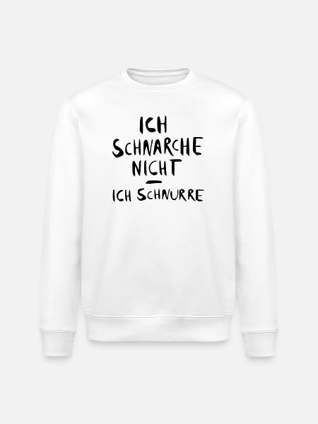 ich schnarche nicht - ich - Stanley/Stella Unisex Bio-Sweatshirt ROLLER - Weiß