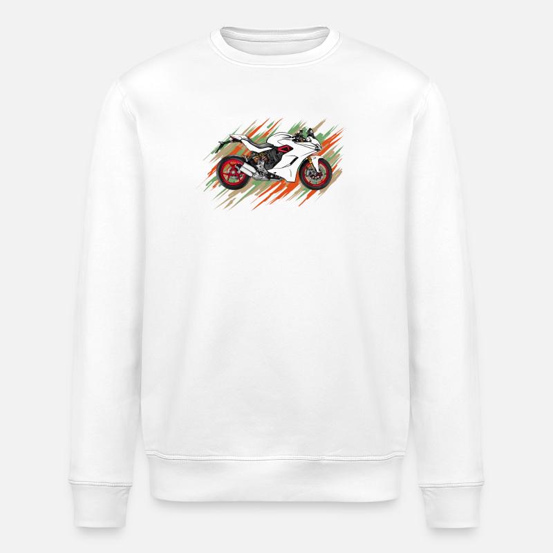 Motorrad - Stanley/Stella Unisex Bio-Sweatshirt ROLLER - Weiß