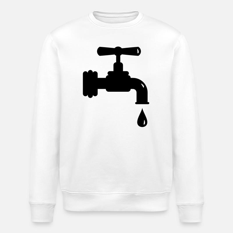 A dripping tap - Stanley/Stella ROLLER Unisex Organic Sweatshirt - white