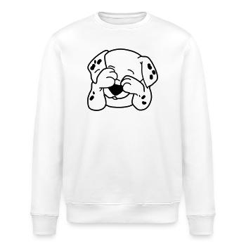 Hundebaby, Süßer Hund, Welpe  - Stanley/Stella Unisex Bio-Sweatshirt ROLLER - Weiß - Vorne - Nik (191cm)