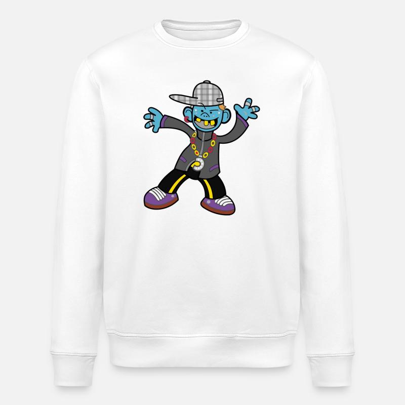 Lustiger Junge - Stanley/Stella Unisex Bio-Sweatshirt ROLLER - Weiß