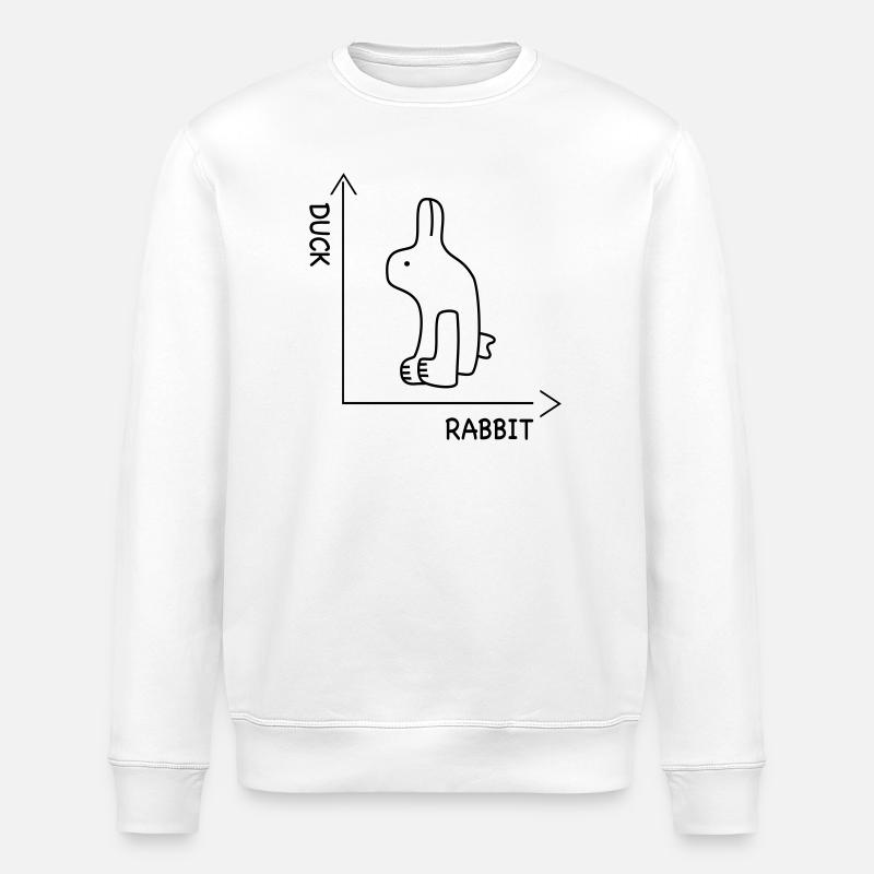 optical illusion - Stanley/Stella ROLLER Unisex Organic Sweatshirt - white