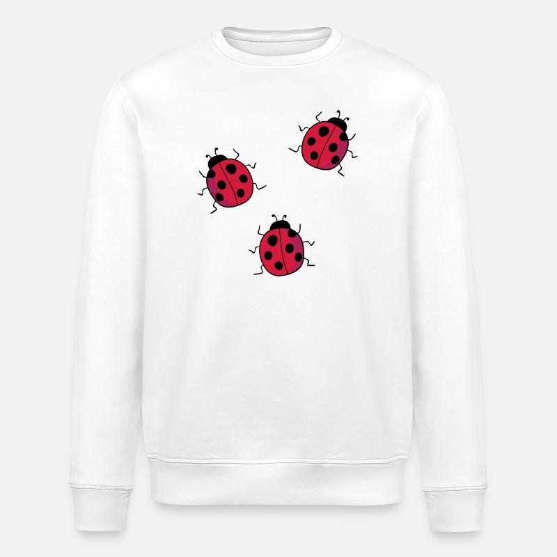 ladybug - Stanley/Stella ROLLER Unisex Organic Sweatshirt - white