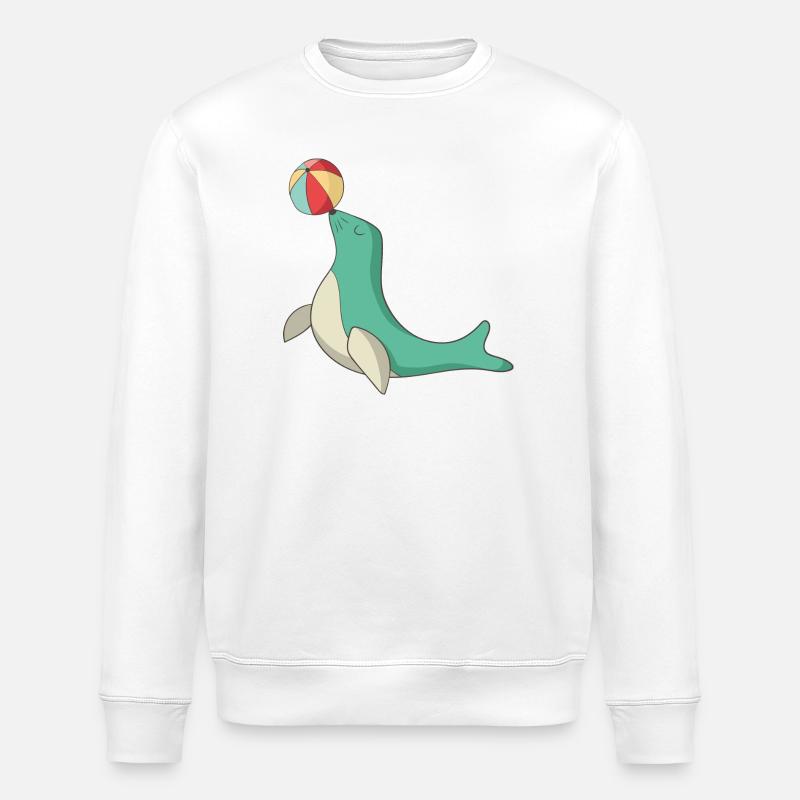 Seehund - Stanley/Stella Unisex Bio-Sweatshirt ROLLER - Weiß