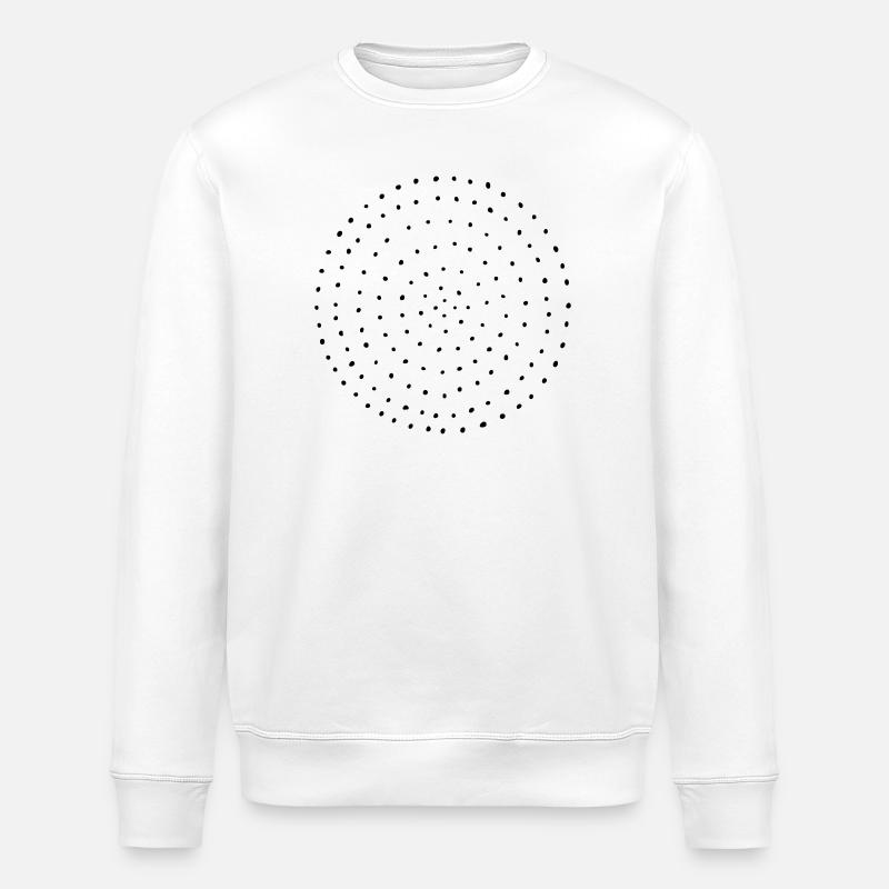 Cercle points pois cadeau modèle - Sweat bio ROLLER Stanley/Stella Unisexe - blanc