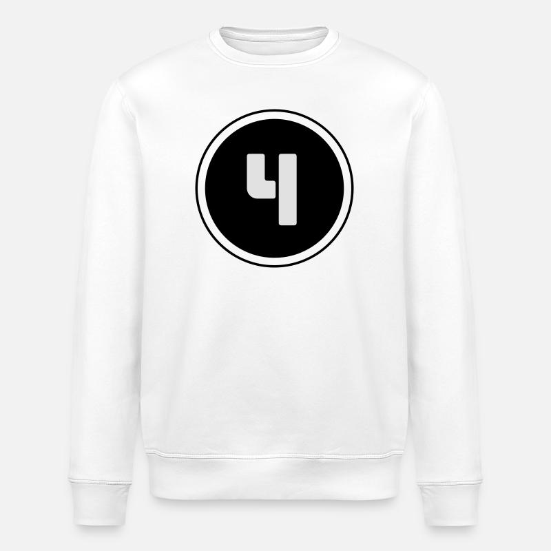 # # 4 # # (V) - Stanley/Stella Unisex Bio-Sweatshirt ROLLER - Weiß
