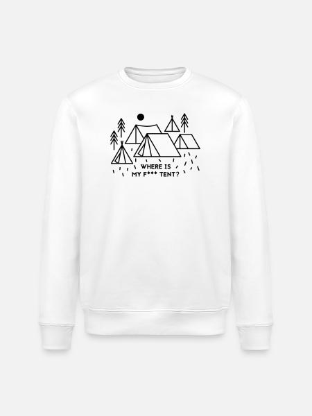 Where is my tent? - Stanley/Stella Unisex Bio-Sweatshirt ROLLER - Weiß