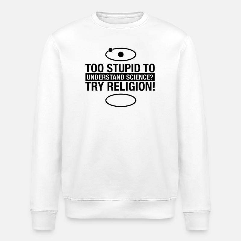 science-religion - Stanley/Stella Unisex Bio-Sweatshirt ROLLER - Weiß